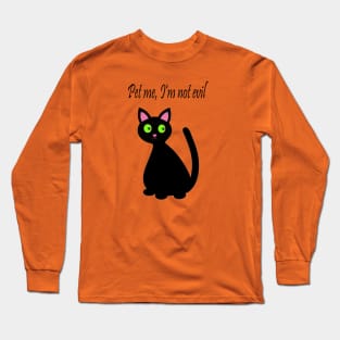 Cute Black Cat Long Sleeve T-Shirt